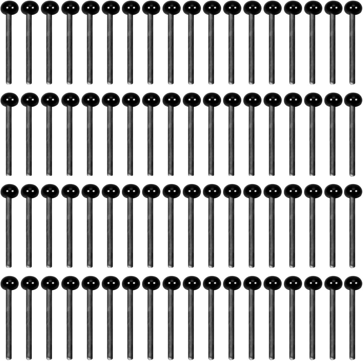 300 Stuks Mini Glazen Ogen Kits, Zwarte Poppenogen van 2 mm, Creatieve Ogen voor Pop en Marionet