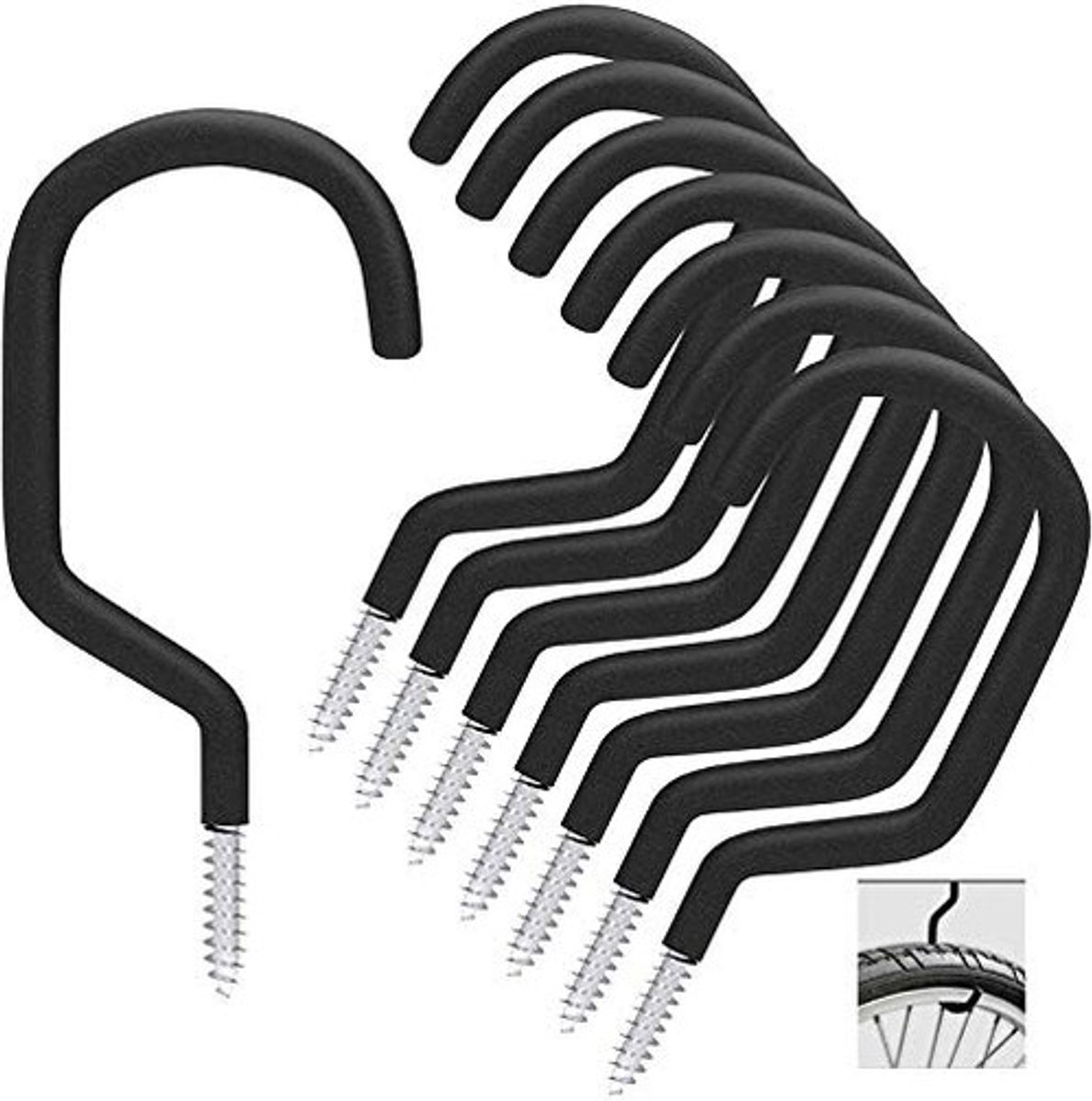 SolidKeus - Set van 8 Zware Fietshaken voor Garage en Tuin