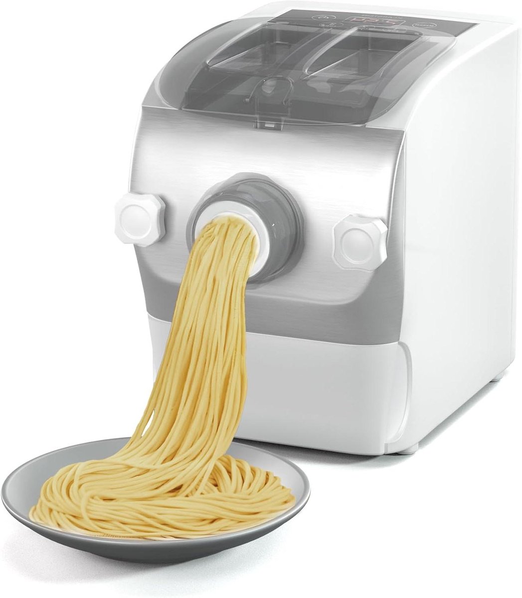 Pastamaker Elektrisch - Verse Pasta Machine - Zelf Pasta Maken - Volledig Automatisch - 500 Gram Capaciteit - Wit