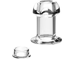 Grote holle anale plug met stopper - Buttplug - Transparant - Dilator - Kont - Vagina - Verschillende maten