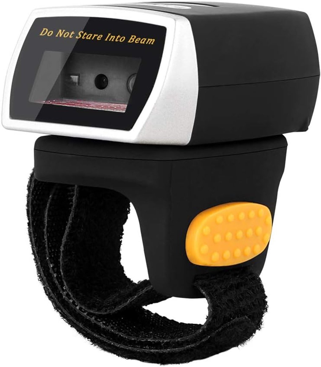 Bluetooth 2D QR Mini-barcode-scanner voor draagbare ring, draadloos, handscanner, nauwkeurig en snel aflezen voor mobiele betaling, computerscherm, Android/iOS/IPAD/Mac NT-R2