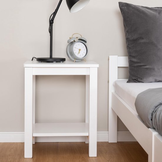 Zijbed Hout Witte Slaapkamer Koffie Woonkamer Tafel, Klein — afbeelding 3