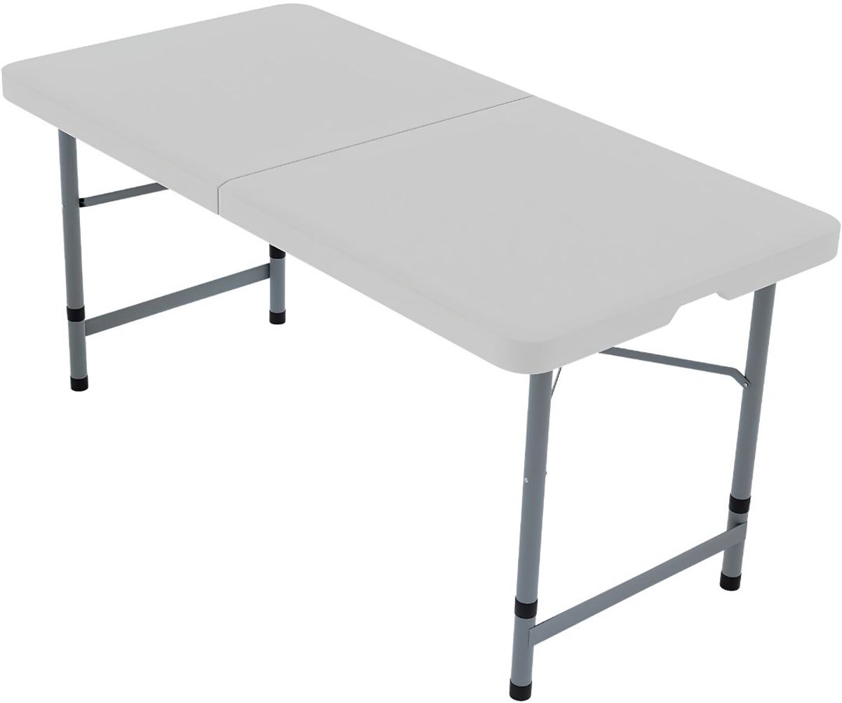 LNMsolutions® Klaptafel - Campingtafel - Inklapbare Tafel - Wit - 61cm x 122cm x 72cm