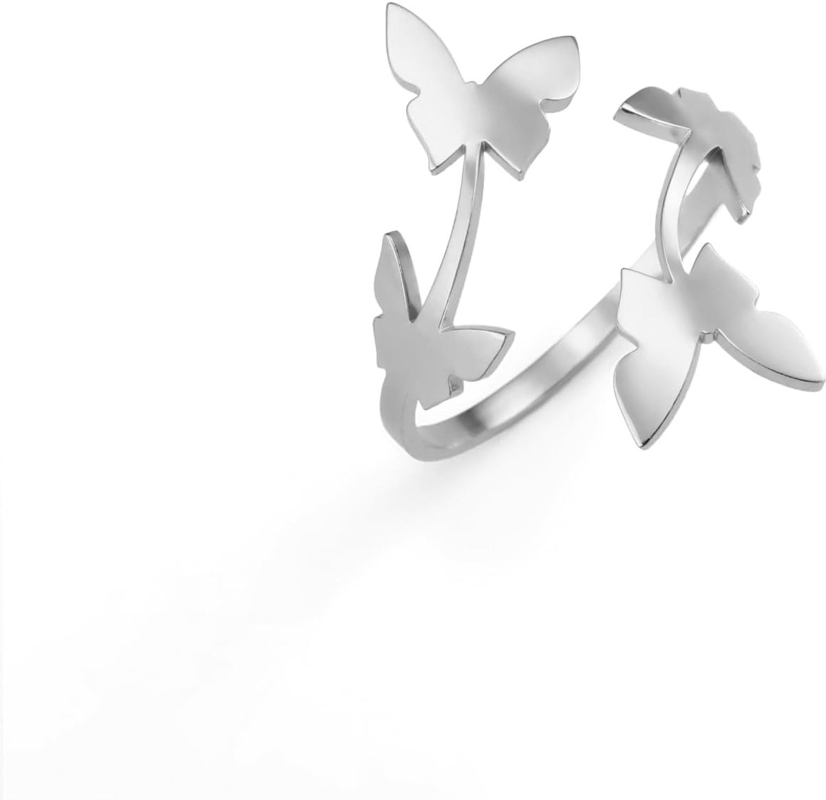 Ringen voor dames, verstelbare vlinder-partyringen, duim, open ring, minimalistische trouwring, staartvinger, stapelbare bandring