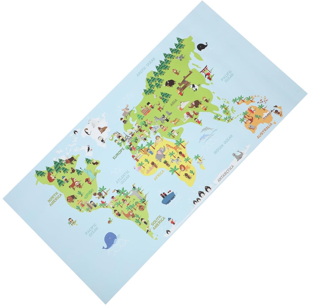 SolidKeus - Kindermat met Wereldkaart Design