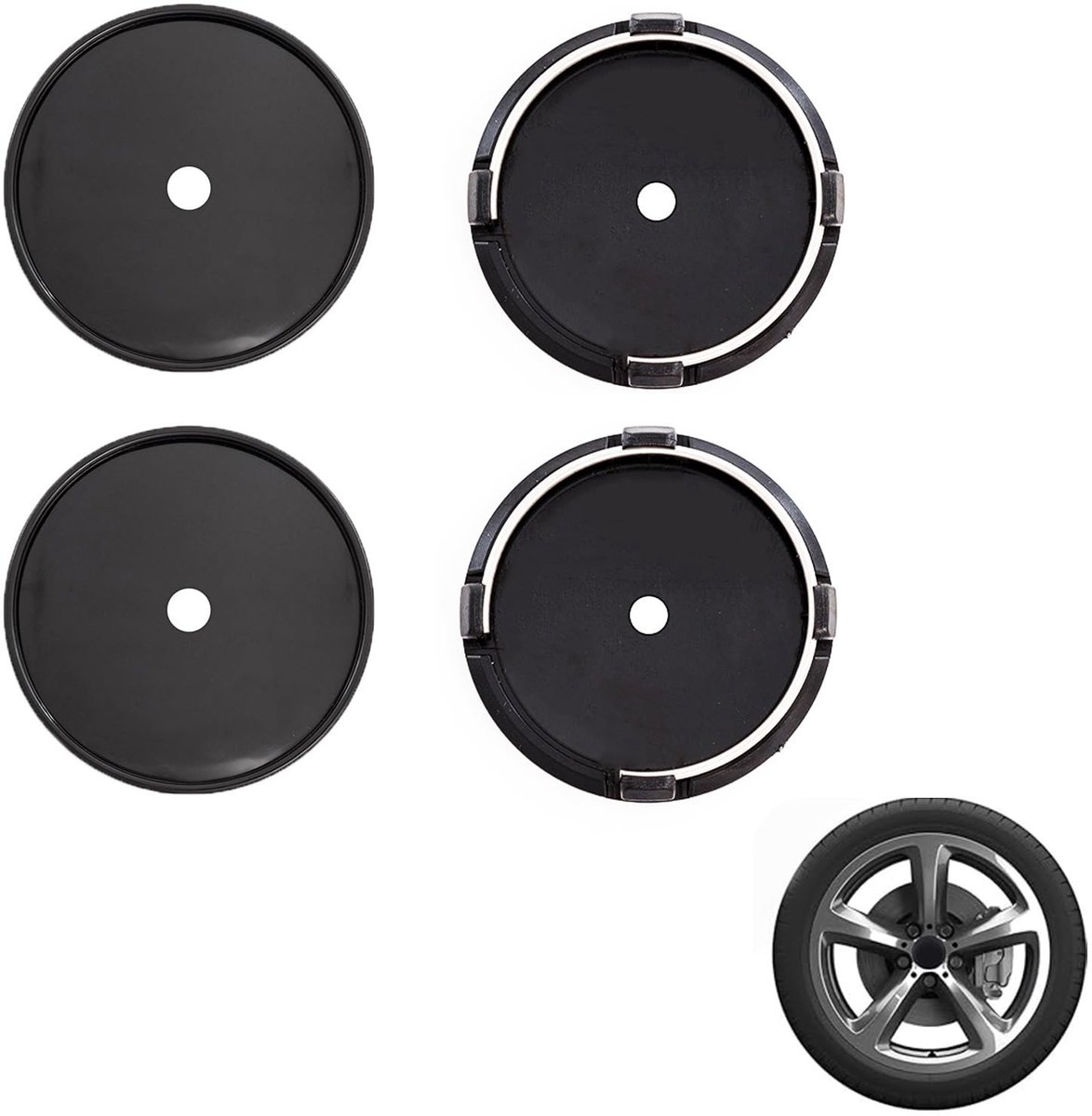 SolidKeus - Set van 4 Universele Wieltrimmen van ABS