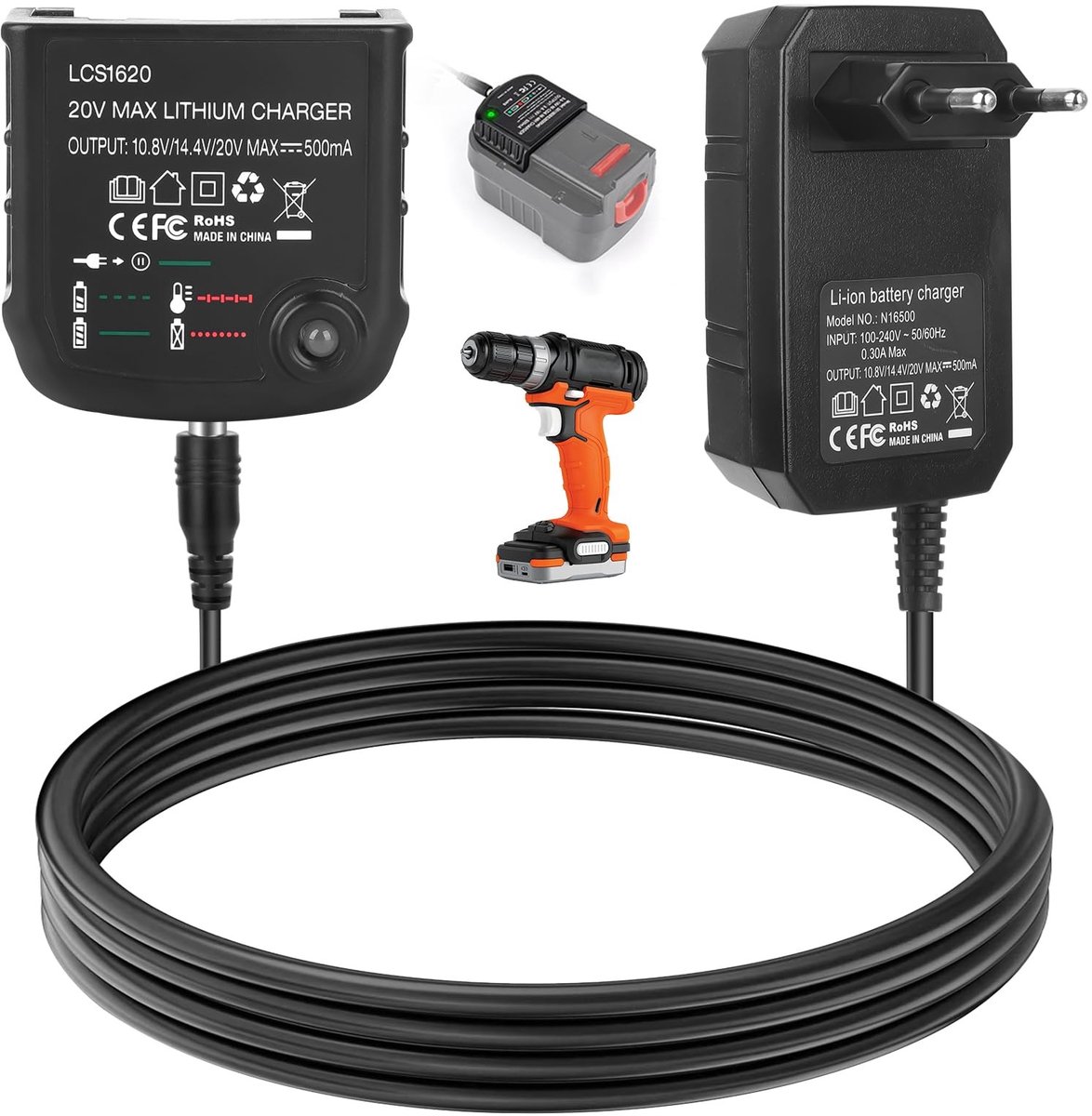 SolidKeus - Oplader voor Lithium Ion Batterijen van 18V/20V