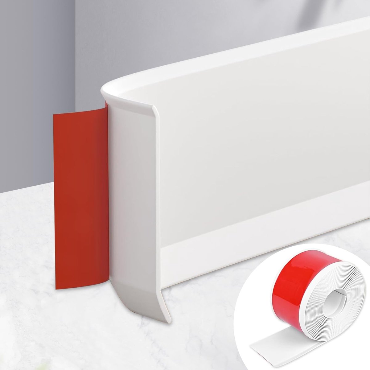 SolidKeus - Zelfklevende PVC Plinten 10 cm x 10 m Wit