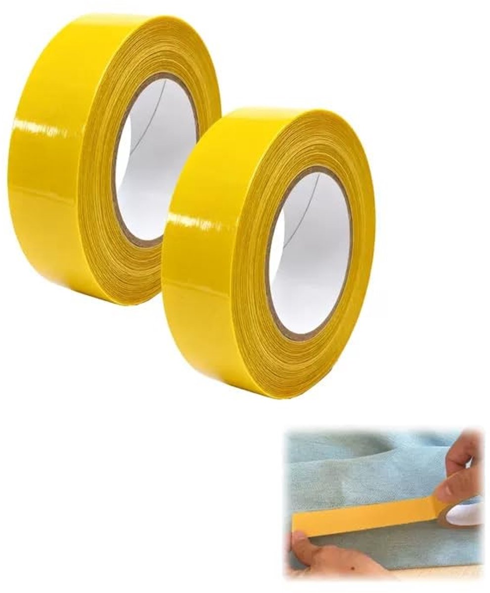 SolidKeus - 2 Stuks Heavy Duty Dubbelzijdige Tape 2cm x 10m voor Kleding en Vloerkleden