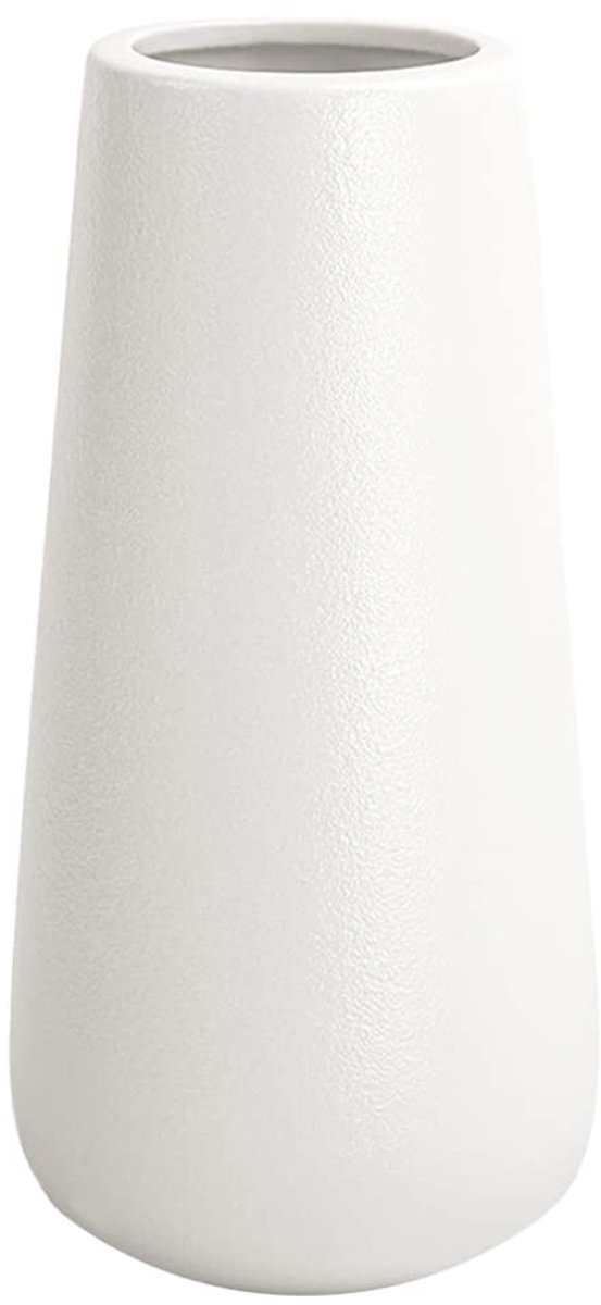 SolidKeus - 20CM Witte Keramische Vaasje voor Decoratie