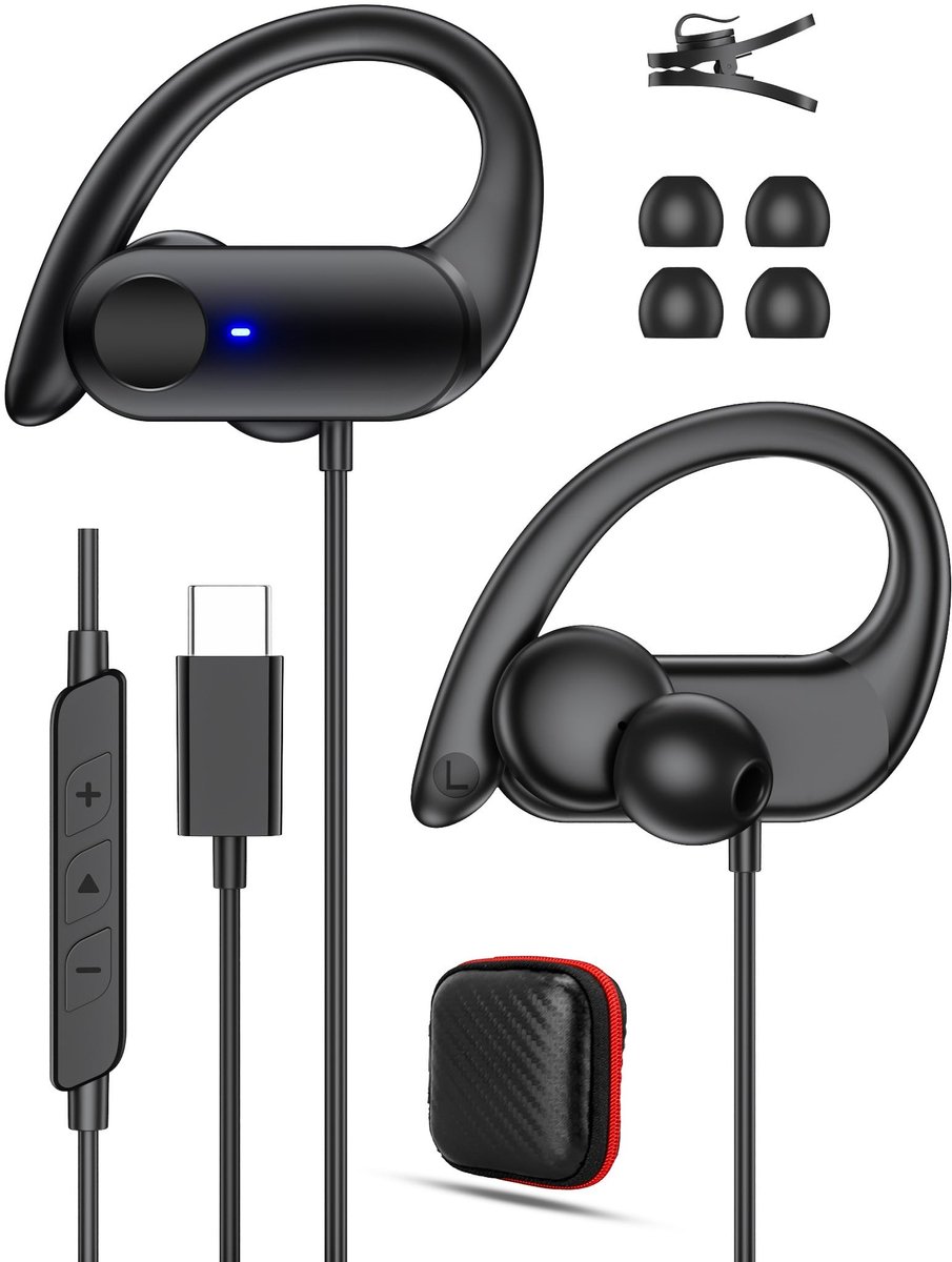 SolidKeus - Open-Oor USB-C Hoofdtelefoon met Microfoon voor Smartphones
