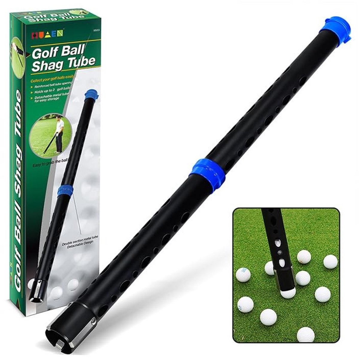 SolidKeus - Golfbal Oppikker van Aluminium met Capaciteit voor 20 Ballen