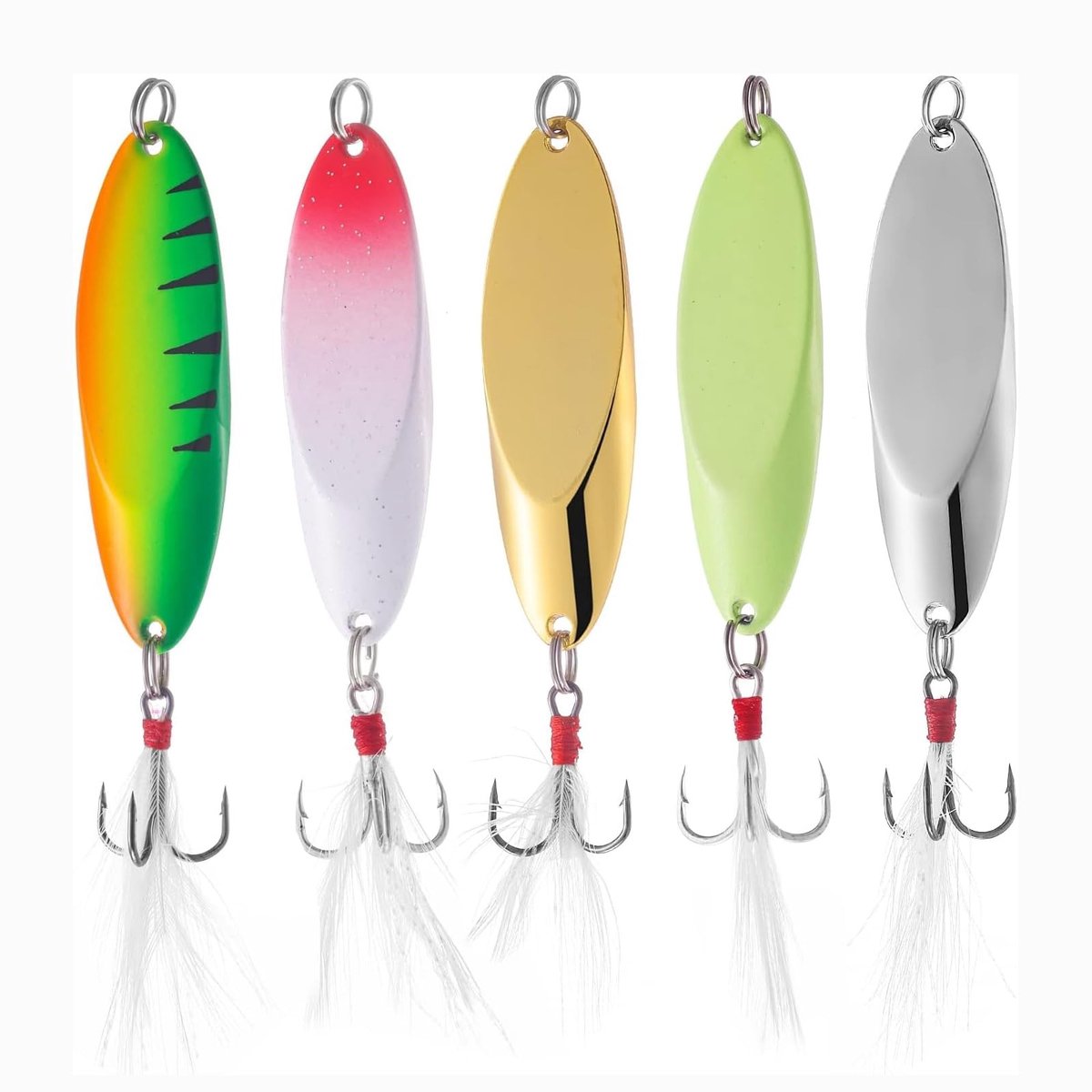 SolidKeus - Set van 5 Visspoons voor Trout en Perch