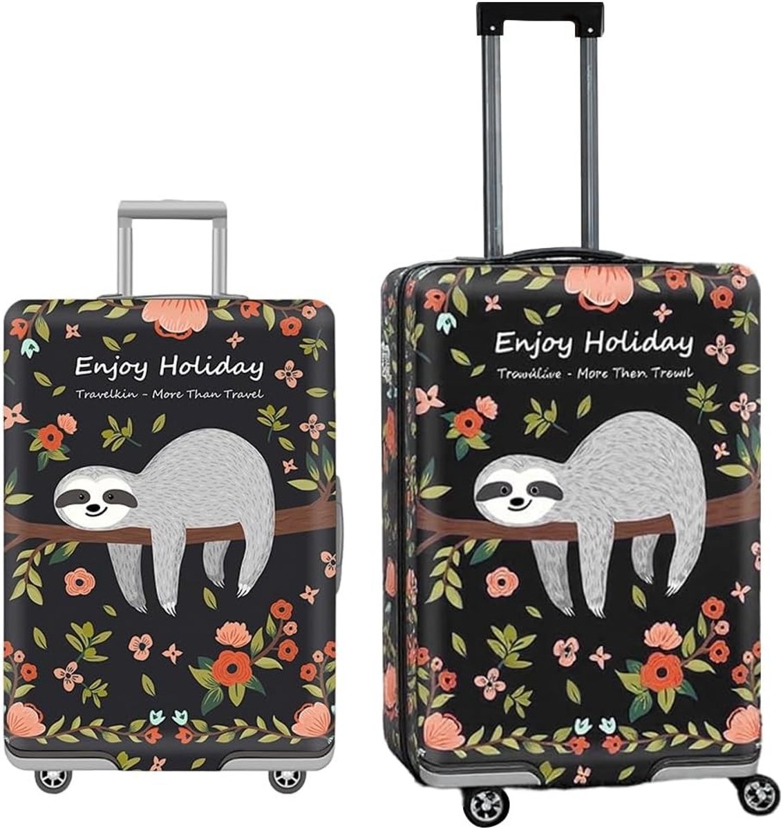 Reis Koffer Beschermhoes, Elastische Koffer Cover voor Koffers van 45-81 cm, Wasbare Polyester Kofferbescherming, Ideaal voor Vakanties en Reizen