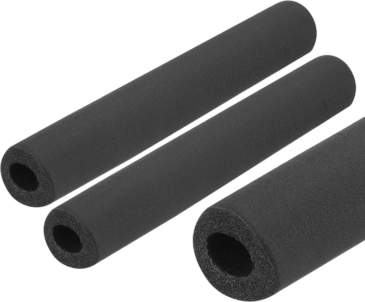 Isolatiebuis, 2 stuks, 10 inch, buitenbuis, caloriebestendig, 19 mm (3/4 inch), ID 45 mm (1 3/4 inch), OD schuimrubberen buis voor handgreephouder, zwart