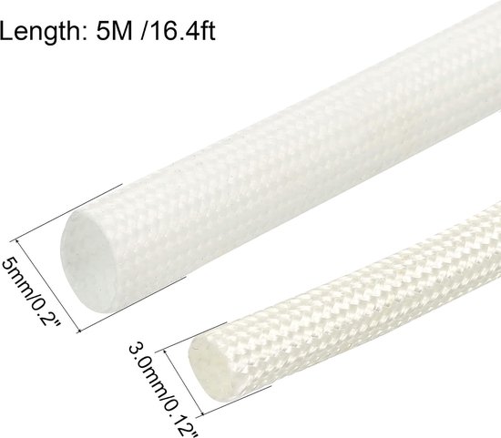 Glasvezel siliconen isolatie vertraging rubberen mantel 4 m lengte 0,3 cm diameter voor bedrading beschermkabel — afbeelding 3