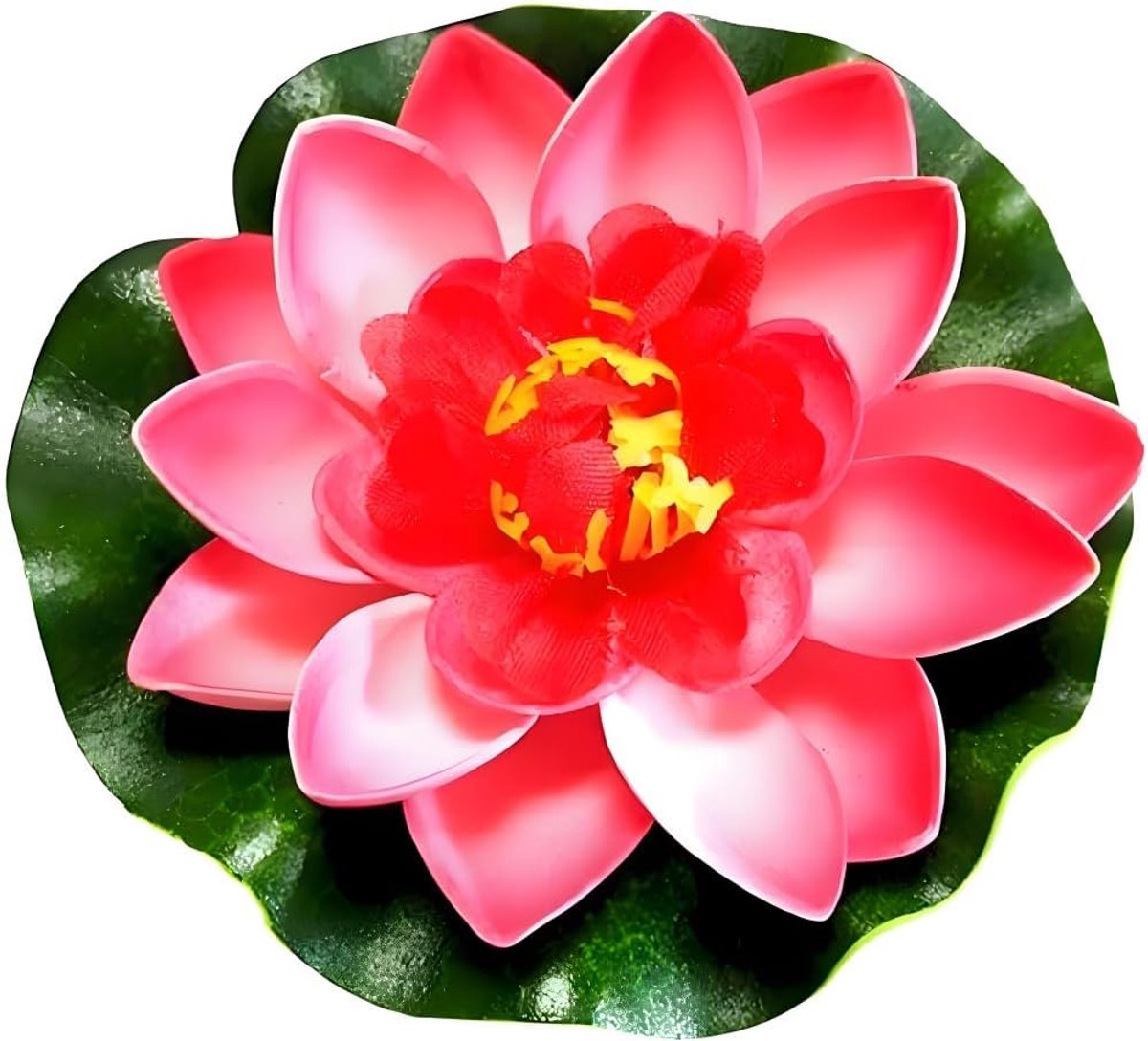 Kunstwaterlelie, 10 cm realistische vijverplanten, tuindecoratie voor mini-vijvers, aquascaping en terraria