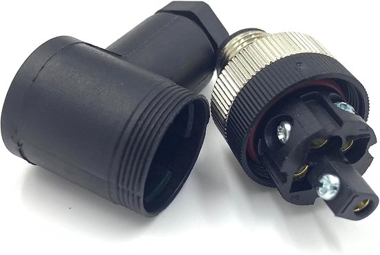 Stekker 5-polig, een ronde stekker gecodeerd 90° 5 pin ter plaatse schroefaansluiting installeerbaar 12 mm luchtvaart mannelijke stekker IP67 waterdichte industriële circuitconnector — afbeelding 4