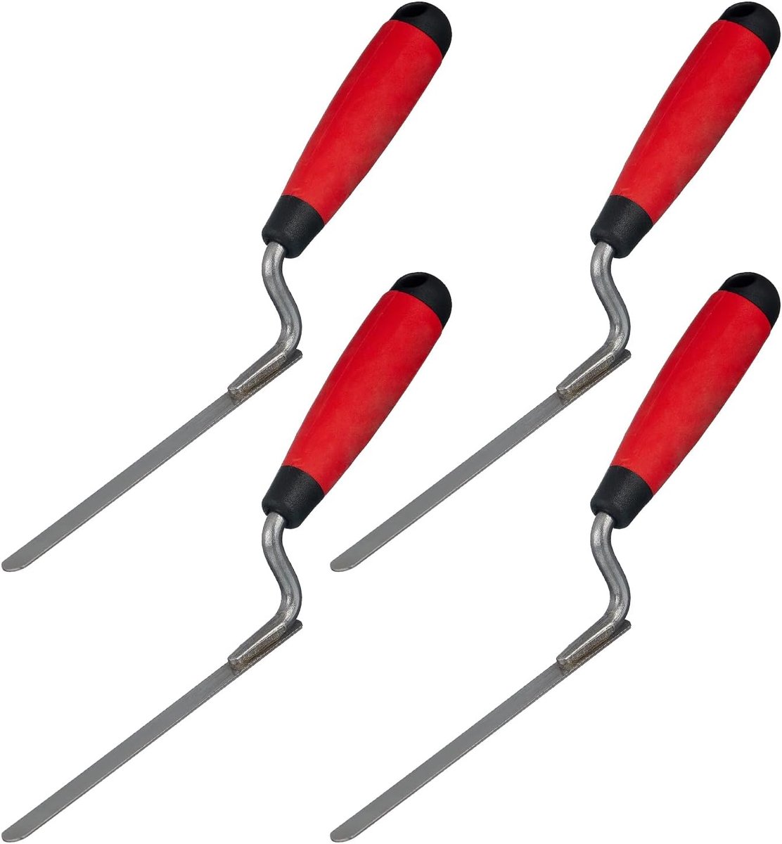 4 stuks voegentroffel, breedte 8, 10, 12, 14 mm, antislip rubberen handgreep, voegspatel van roestvrij staal, voor nauwkeurige muren, bouwen, tegelleggen, renoveren, decoreren en vormgeven (4)