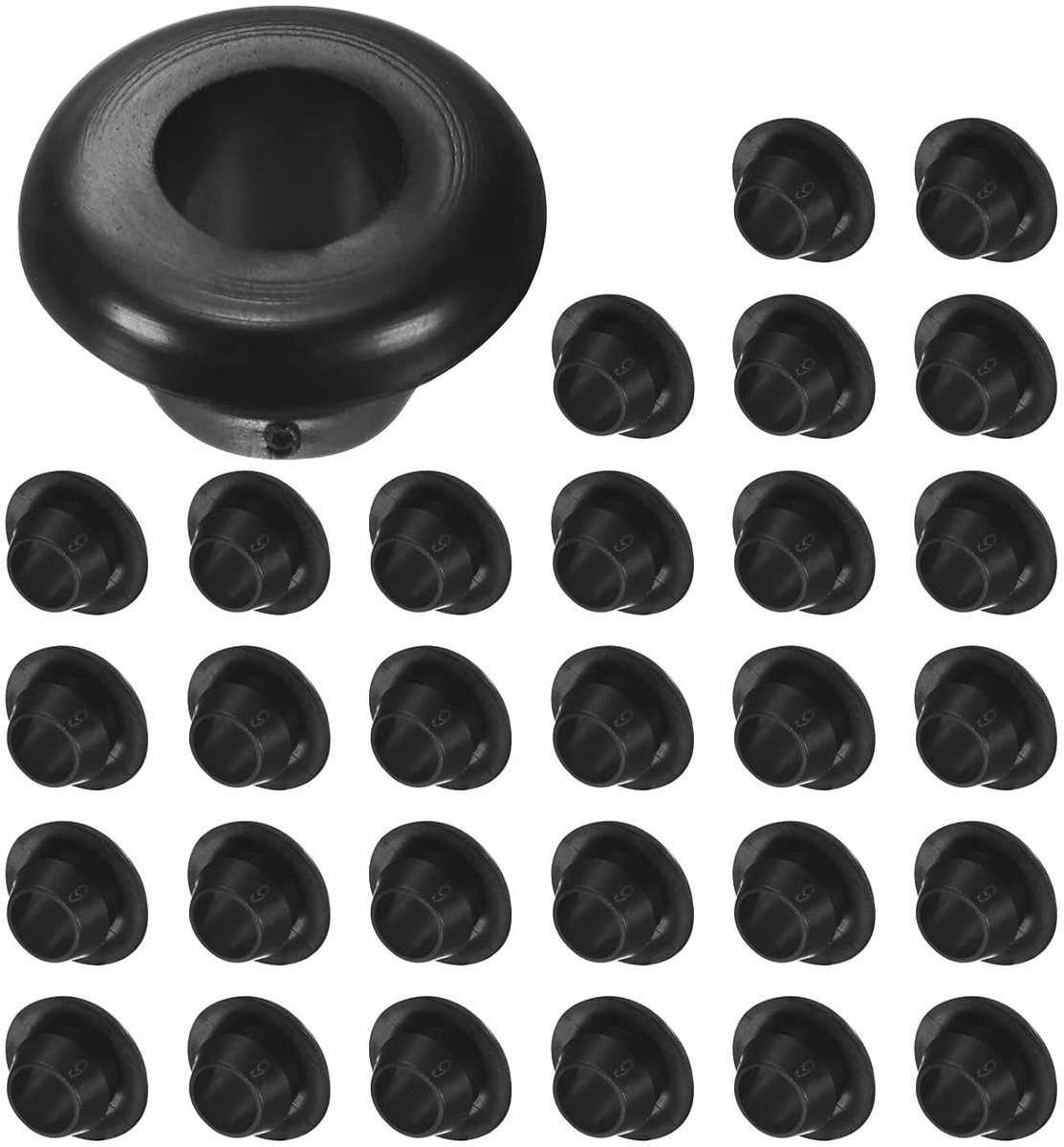 30 Stuks Rubber Grommets voor Kabelbevestiging, 9mm Boorgat en 7mm Binnen Diameter, Ideaal voor Draad, Auto en Metaal Kabels