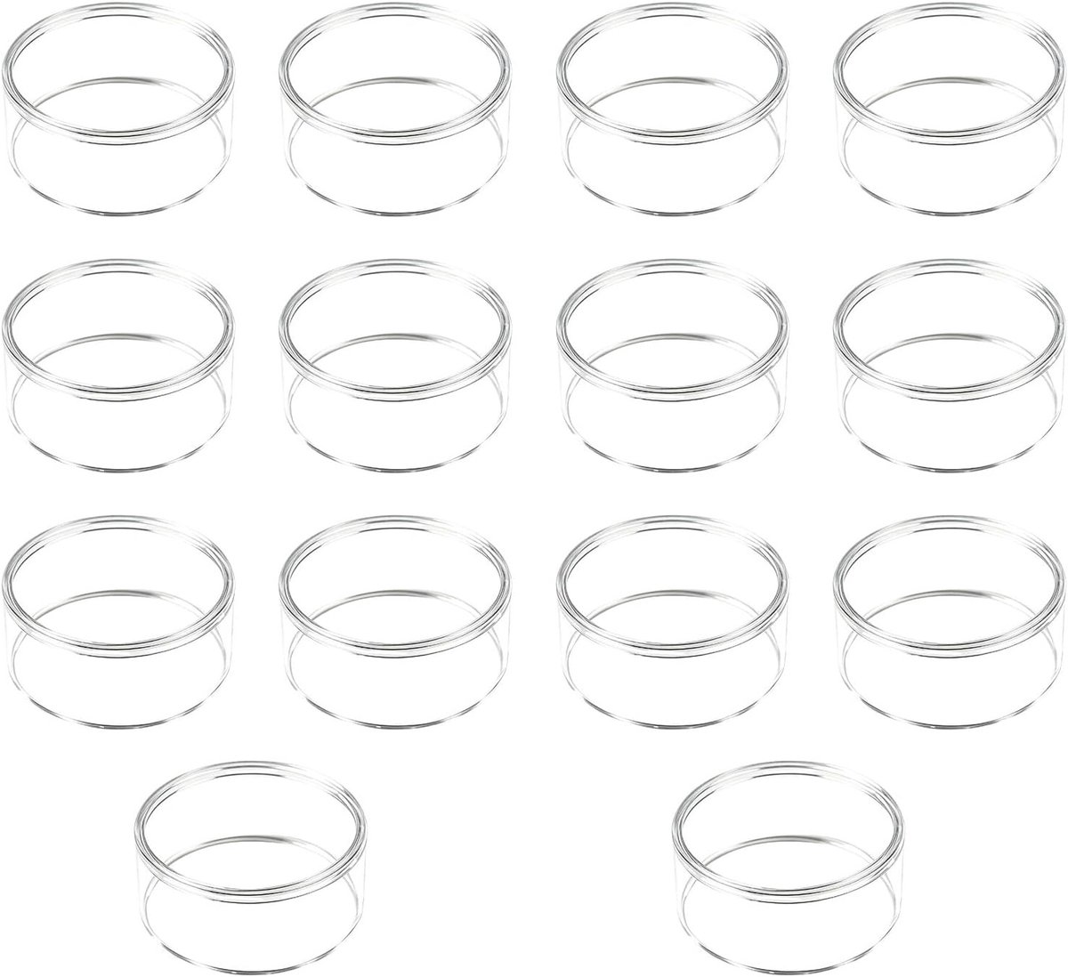 15 Stuks Acryl Dozen met Deksel voor Opberging | Transparant, DIY, Geschikt voor Etalages en Presentaties, 5.5×2 cm