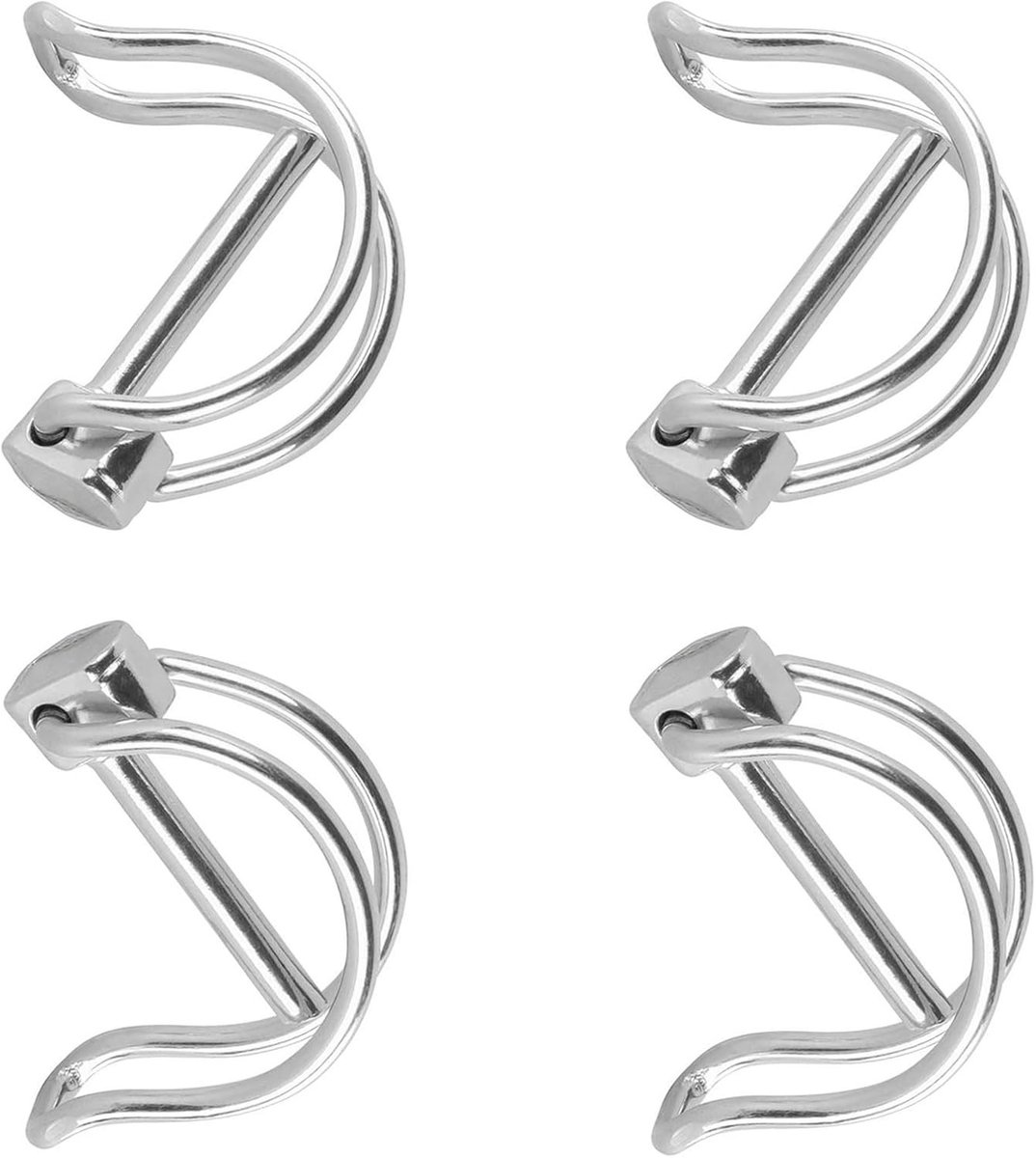 Koppelingen - Splint Borgpen - Apparatuur Beveiligen - Verzinkt Oppervlak - 8x45mm 4 Stuks - Zilver