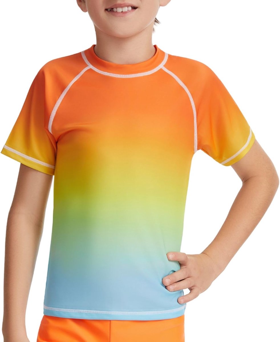 Zonnehemd kindermodellen UV-bescherming Jongens Zwembroekjes met Korte Mouwen