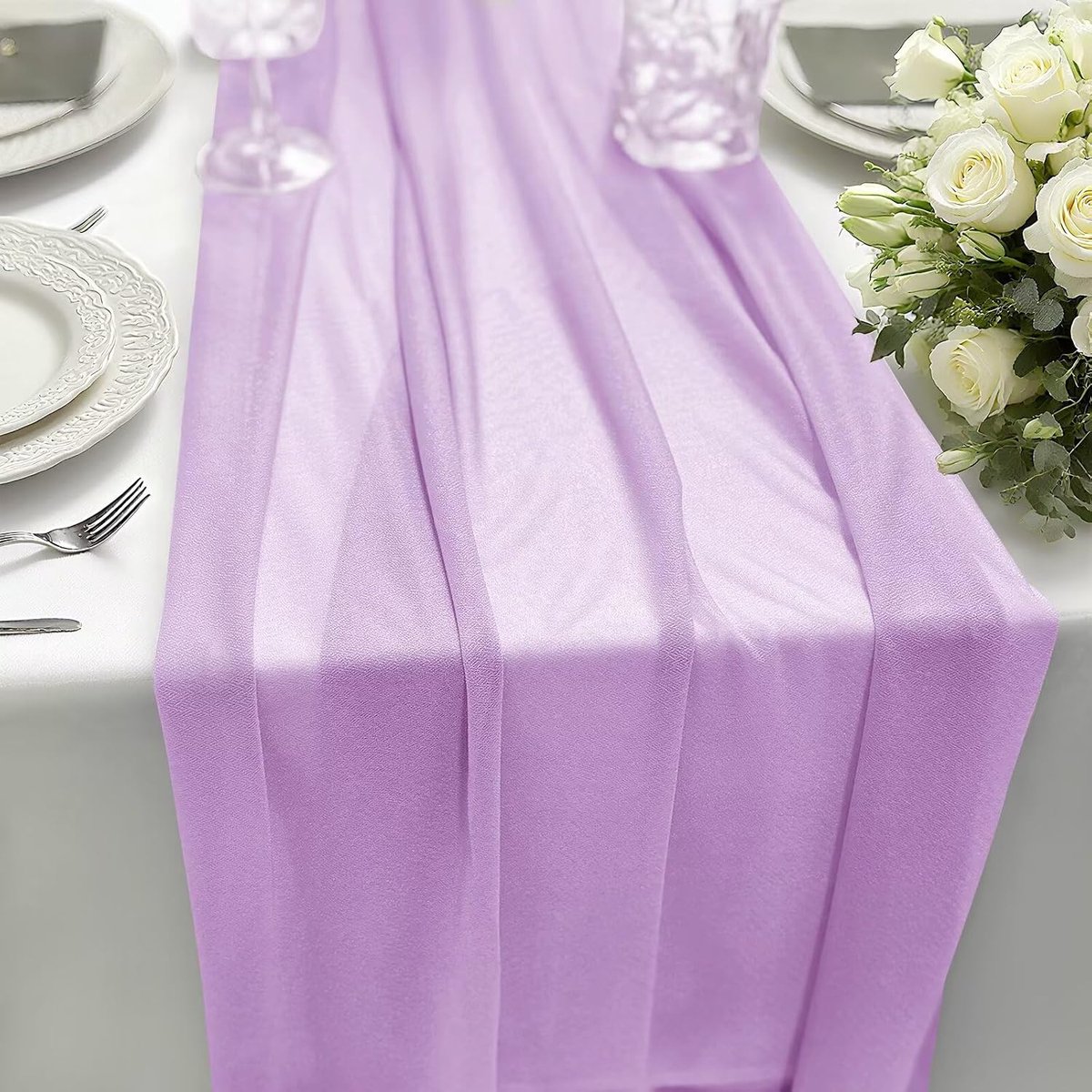 Tafelloper saliegroen 70x300cm 1 stuk, tafelloper stoffen tafeldecoratie, decoratieve tafelloper bruiloft voor bruiloftdecoratie, tafeldecoratie verjaardag, babyborrel