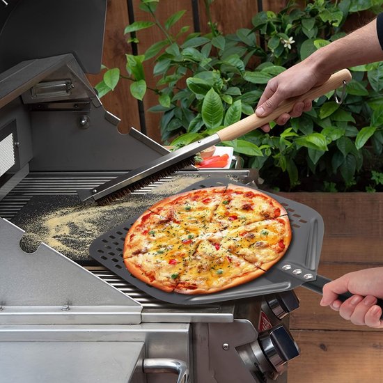 Pizzaschep, 30 x 39 cm oppervlak, pizzaspatel, temperatuurbestendig voor pizzaoven — afbeelding 2