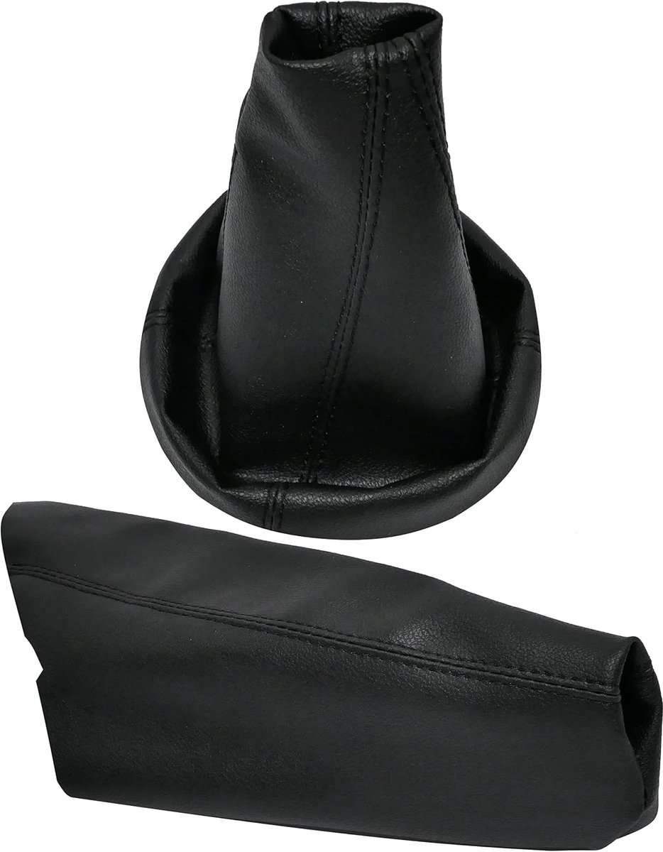 - C57740 - Versnellingspook tas - versnellingszak - versnellingsmanschette en handremzak - compatibel met Mini Cooper One D S R50 R53 van 2001 tot 2006 - kleur: zwart - gemaakt van kunstleer