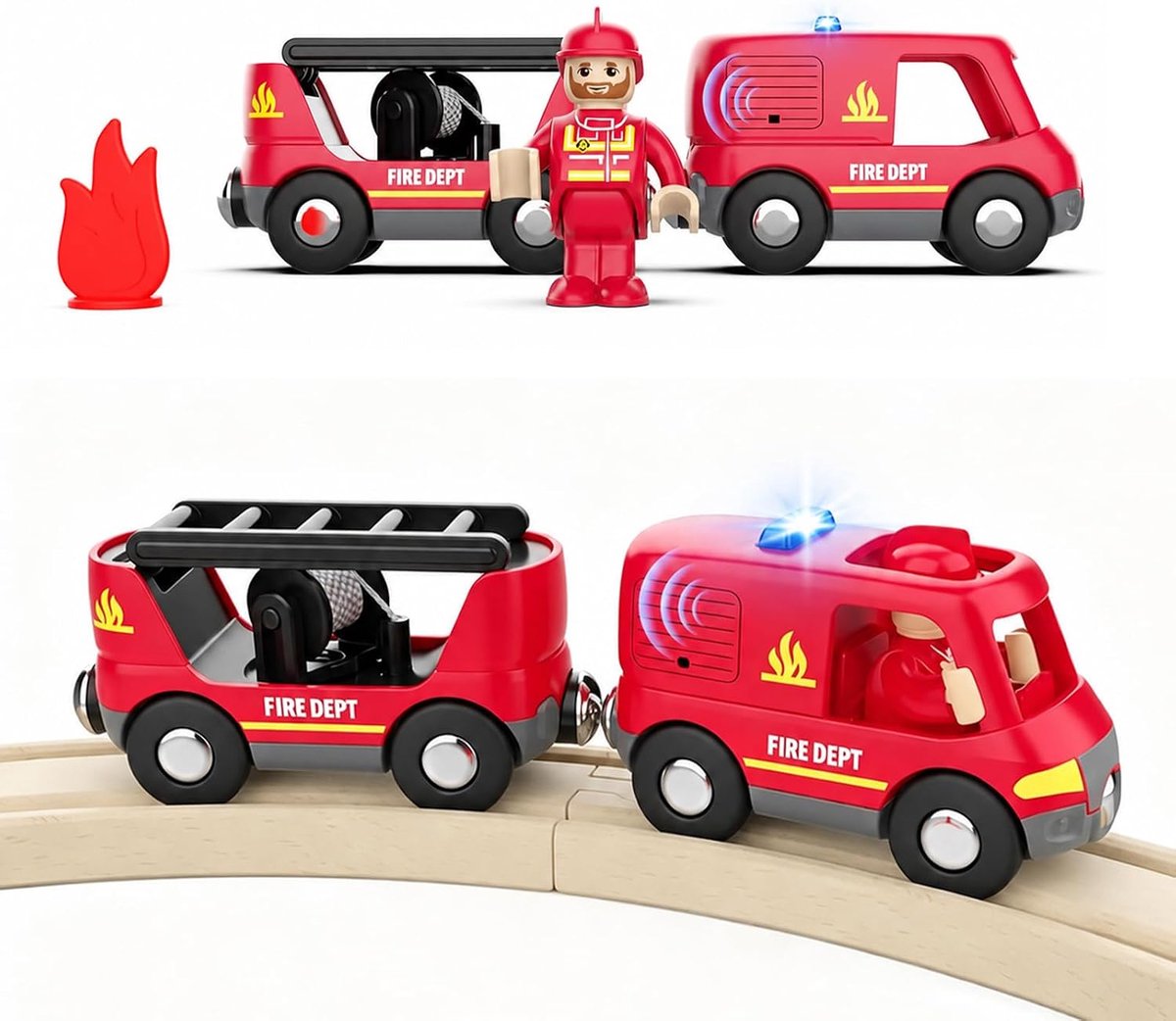 Trein, speelgoed, magnetische verbinding, compatibel met Thomas, Brio, educatieve speelgoedauto voor peuters, speelgoed geschenken voor kinderen van 3-7 jaar, rood
