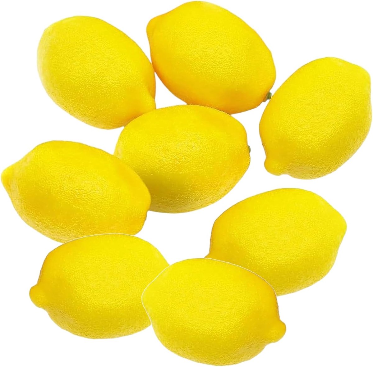 8 stuks citroen decoratie, simulatie citroen, kunstmatige citroenen, realistische citroen, realistisch fruit, voor feest, decoratie, keuken, fruitmodel