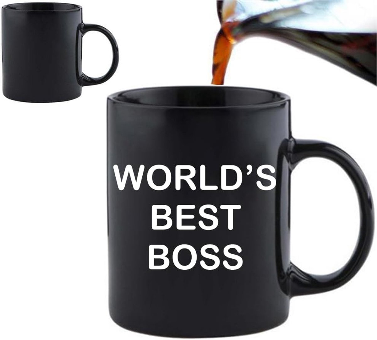 Office Dunder Mifflin 's werelds beste baas magische warmte veranderende mok Kerstmis grappig cadeau presenteert viering vaatwasser/magnetron veilig