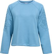 Object Trui Objandrea Re L/s O-neck Emb Sweat N 23049290 Blue Shadow Dames Maat - M