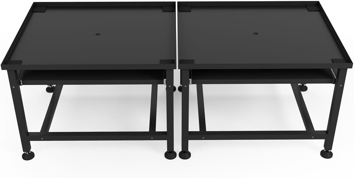 Wasmachine verhoger - opbouwmeubel - sokkel - 45 cm hoog - Dubbel - Zwart - Universeel