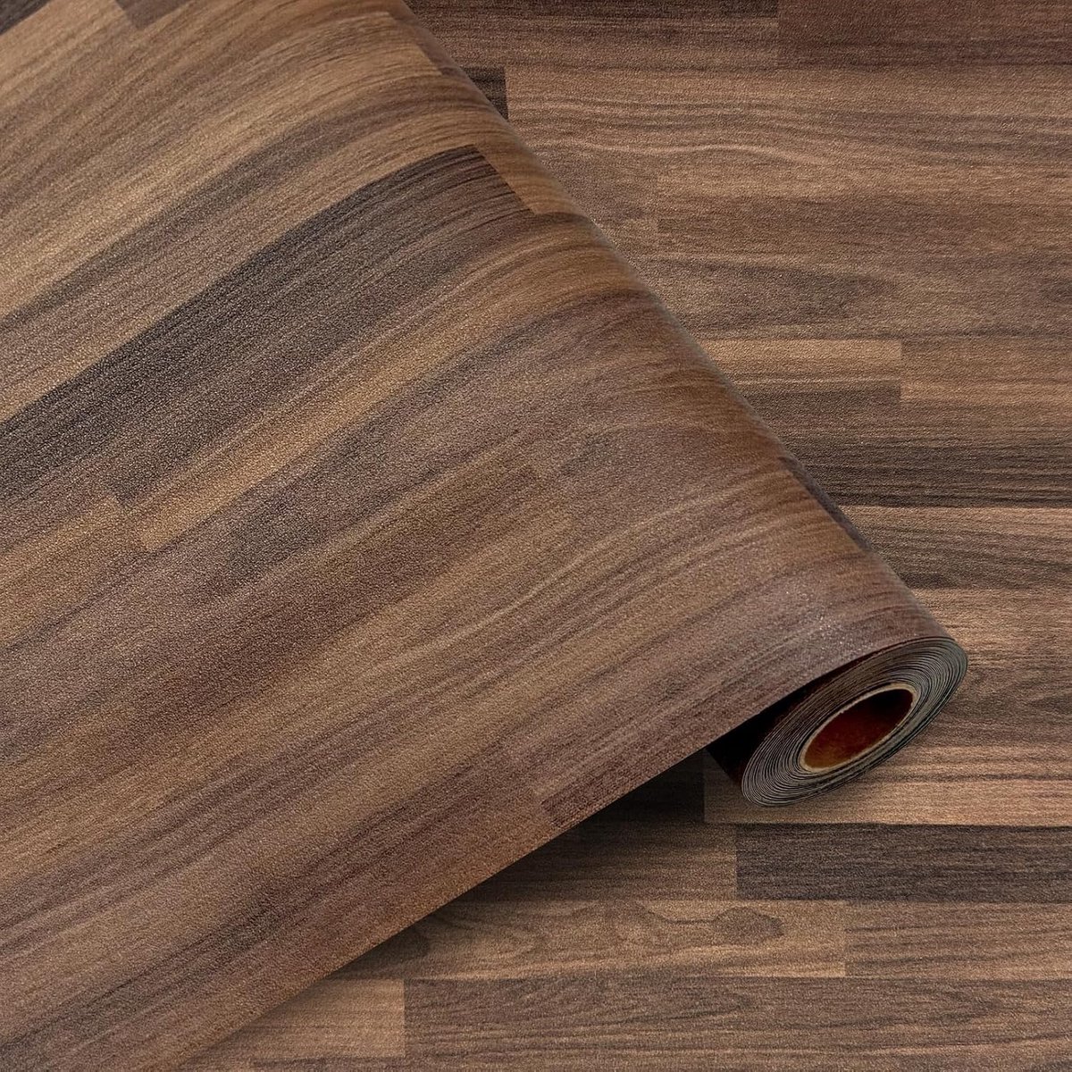 DT123 PVC-vloerbedekking, zelfklevend, 0,8 m², houteffect, vinyl, 40 x 200 cm, water- en vuilafstotend, voor slaapkamer, woonkamer, keuken, kantoor, doe-het-zelf, rol