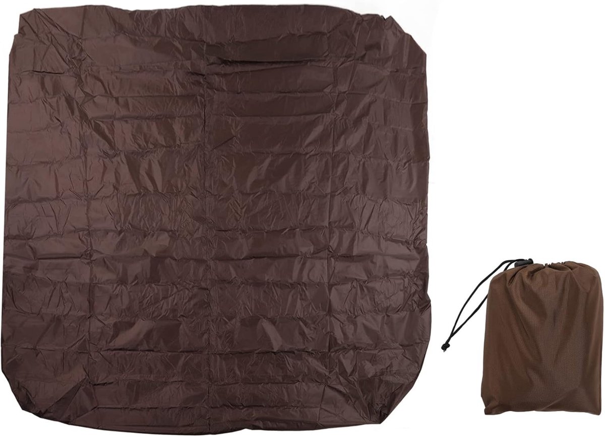 SnelShoppen - Outdoor Badkuip Hot Tub Cover 210x210x30cm, Spa Dekzeil 190 Zilver Coated Polyester voor Alle Seizoenen met Stof, Regen, Sneeuw en Zon B