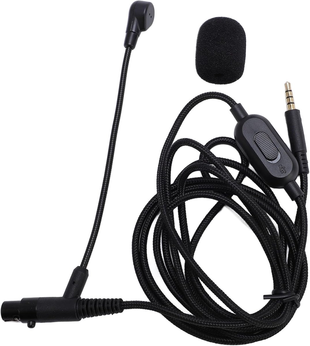 SnelShoppen - Headphone Boom Microfoon Kabel 1.8M/5.9 Ft Voor Q701, K712, K702, K240, K240 MK II, K141, K171, DJ-2000, 3.5mm Plug, 3 PIN XLR Vrouwelij