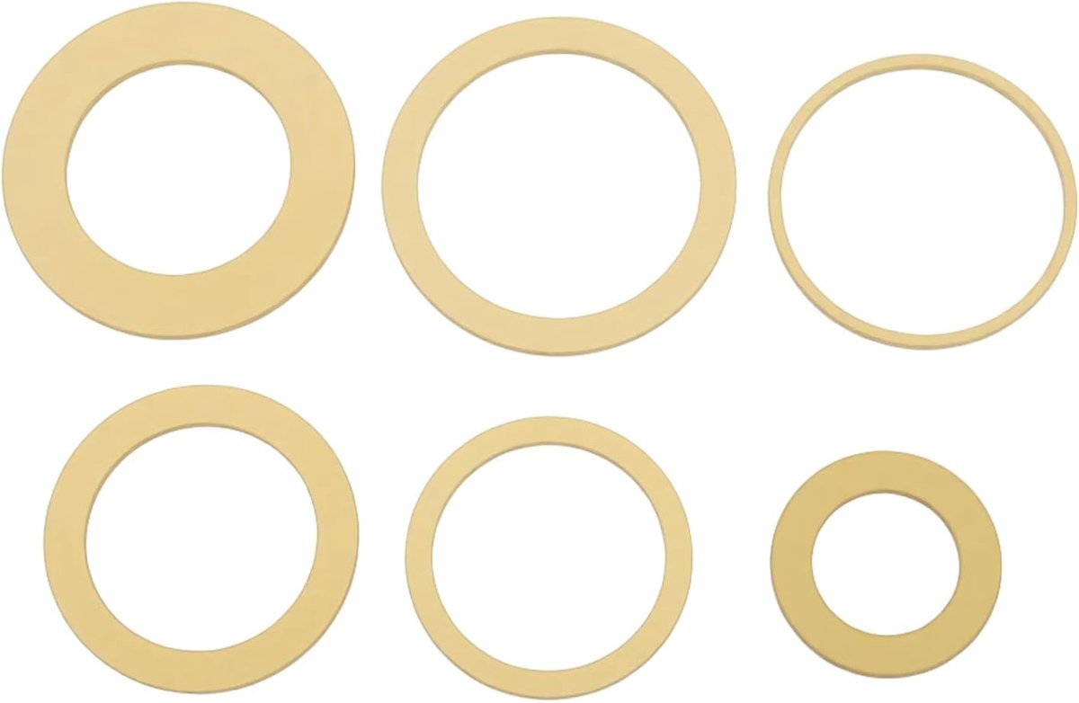SnelShoppen - 6-delige Zaagblad Bushing Messing Adapter Ringen 25.4x20mm 25.4x16mm 22x20mm 22x16mm 20x16mm 16x16mm voor Zaagbladen