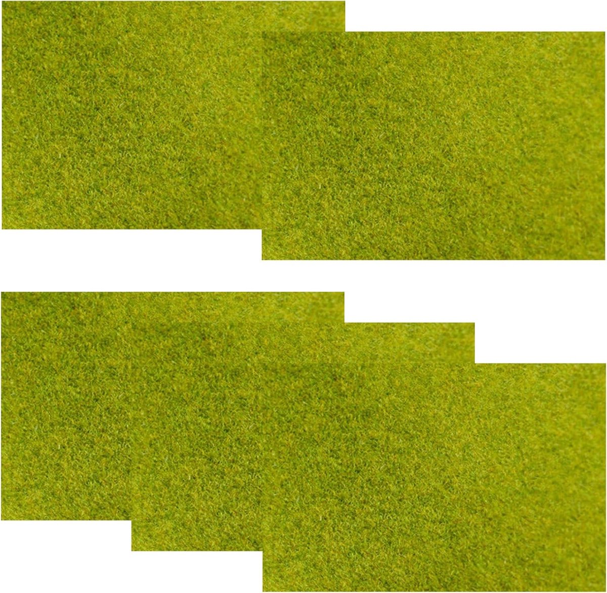 Grasmat 5 stuks 20 x 30 cm - kunstgras - realistisch en zacht - ideaal voor modellandschap - ShopVlot