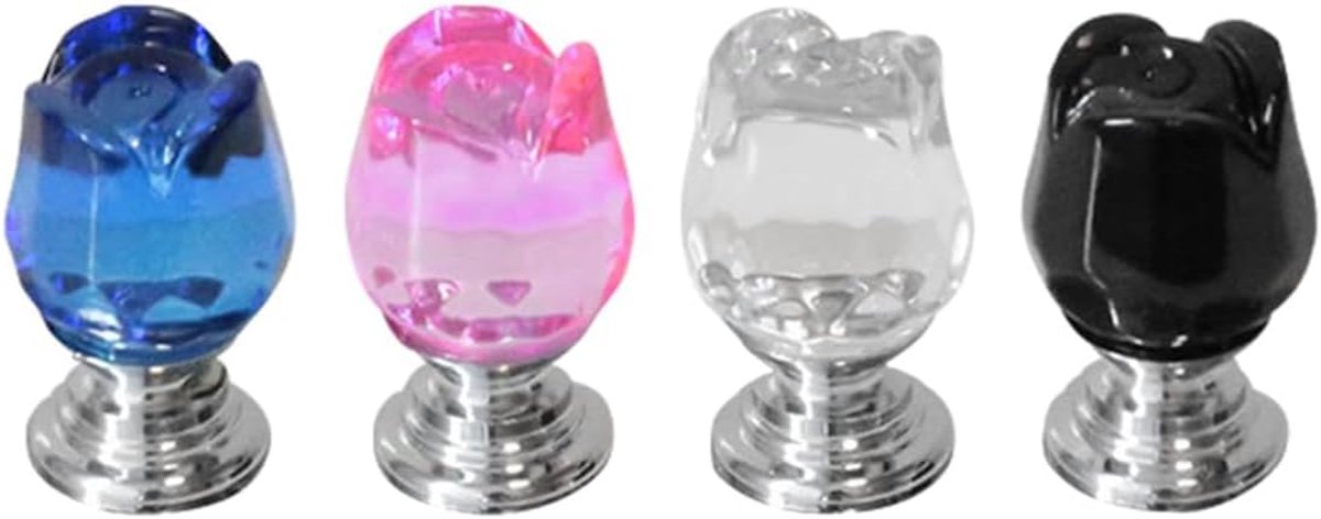 SnelShoppen - Toilet Cistern Button Elegante Rozenvormige Toilet Spoelknop Decoratieve Badkamer Accessoire Waterreservoir Drukknop Voor Badkamer Deur