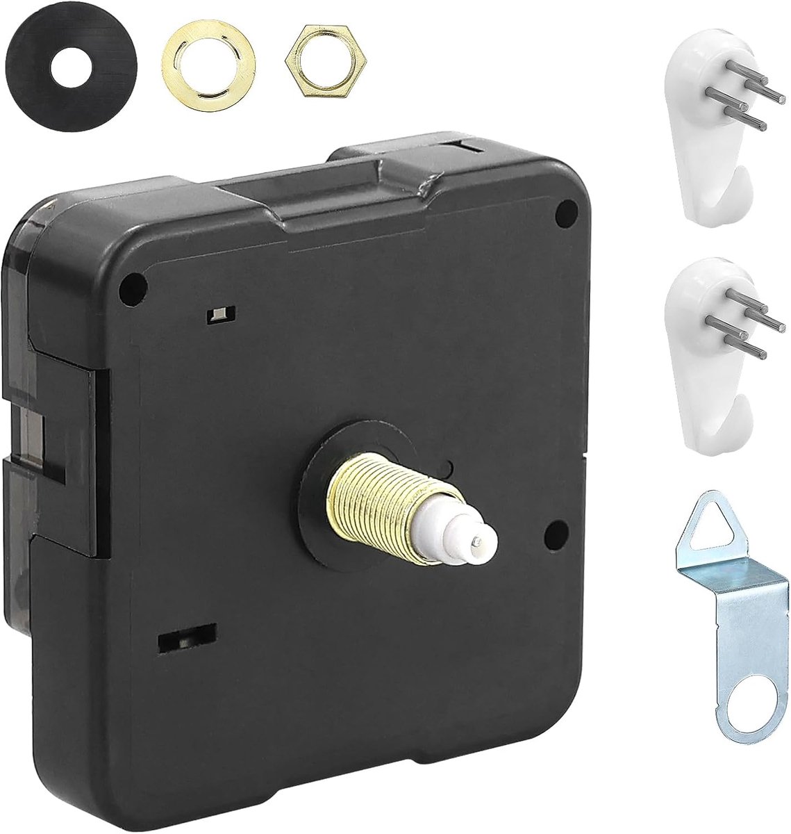 SnelShoppen - Quartz Beweging voor Wandklok, Geluidloze en Super Stille Beweging, Lange As en Korte Schacht, 8/13/18.5/20/22 mm, DIY Reparatie Onderde