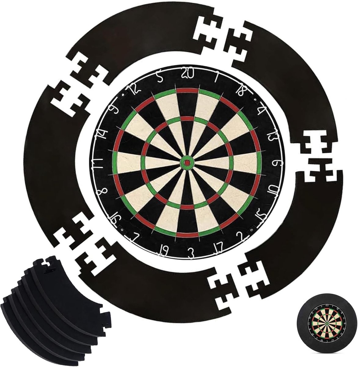 Dartbord Beschermring Set van 5 Stukken, Eenvoudige Montage voor Thuis en Buiten, Voorkomt Wandbeschadiging en Verhoogt Speelplezier