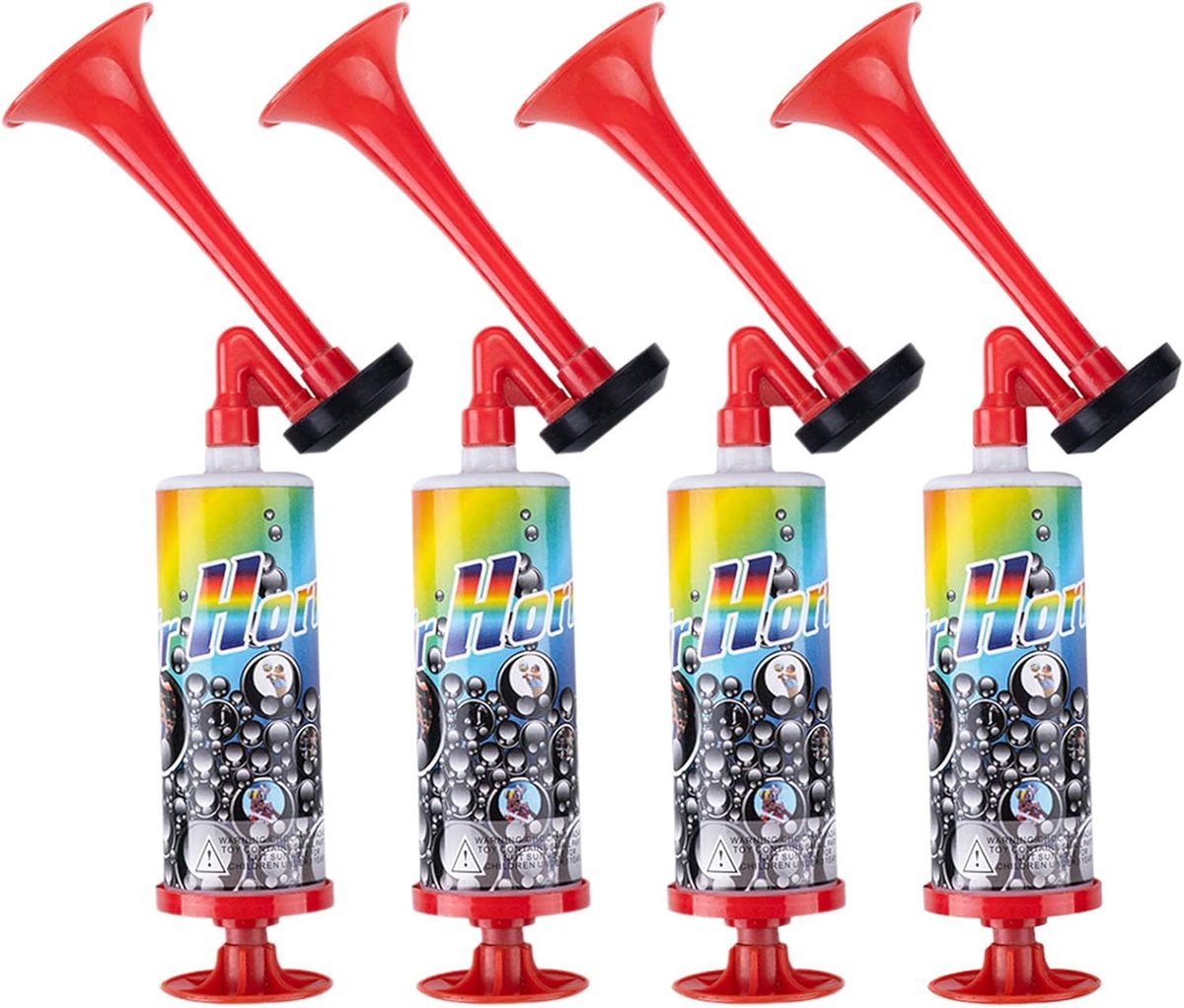 Handheld luchtfluitjes 4 stuks - mini luchtpomp - luid signaal - perfect voor evenementen - SnelShoppen