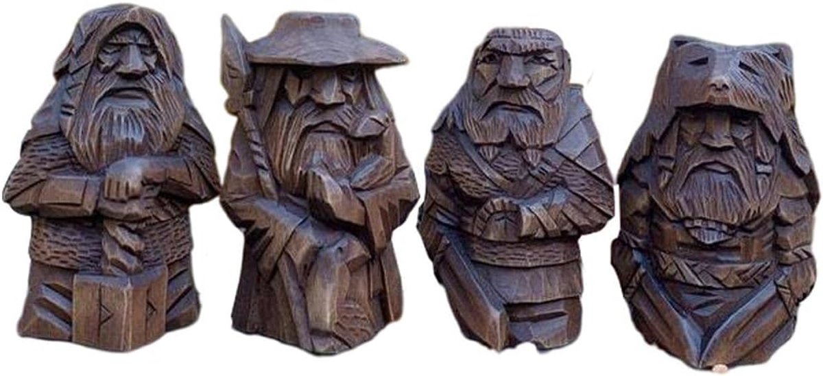 SnelShoppen - Nordic Odin Standbeeld Viking Standbeeld Noorse Viking Standbeeld Pagaan Noorse Ornamenten Kunst Ornamenten voor Thuis en Kantoor Decora
