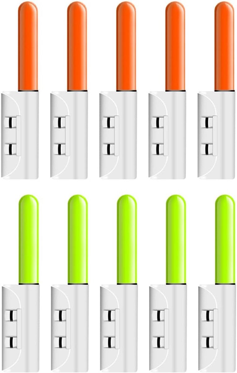 SnelShoppen - 10 Stuks Zeefishing Accessoires Glowsticks Visserslamp Luminous Hengeltip Lichten voor Nachtvissen