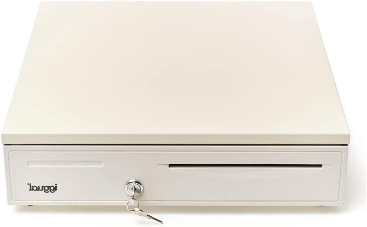 Geldlade - Kassalade Muntenhouder - Geld Beheren - Stalen Constructie - 42 cm Diep - Wit