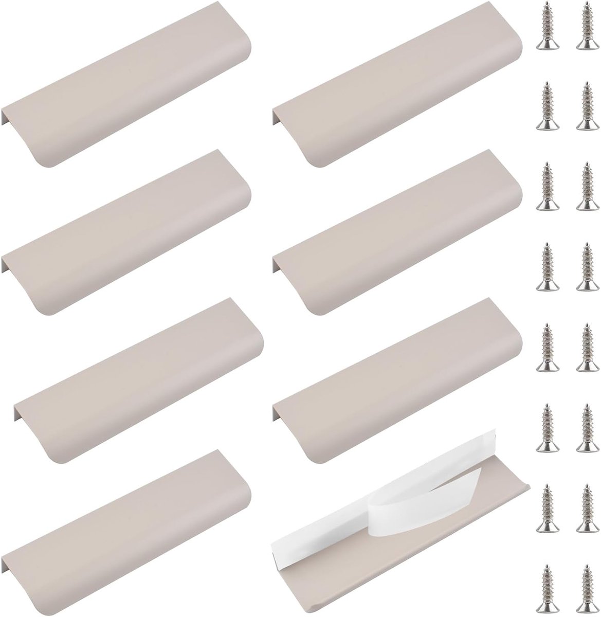 Kasttrekker 8-delig - Curved Aluminium Legering - Onzichtbaar Design - Eenvoudige installatie - ShopVlot