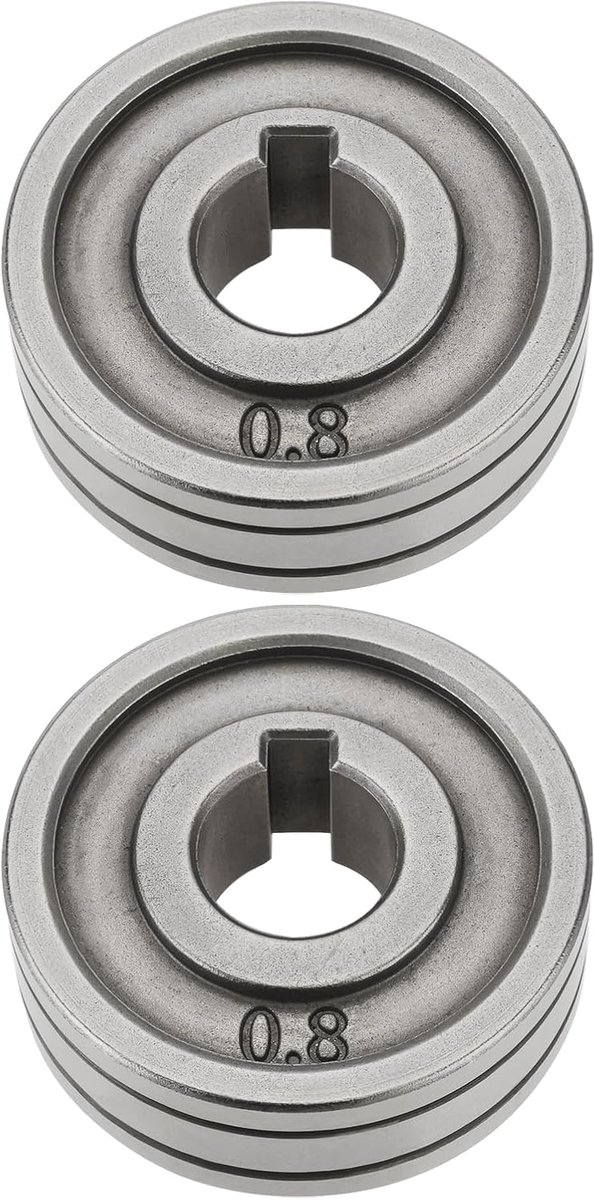SnelShoppen - 2 Stuks 30mm Draadmachine Invoer Rollen V-groef Compatibel met MIG en MAG Lasapparatuur - 0.8mm/1.0mm Draad