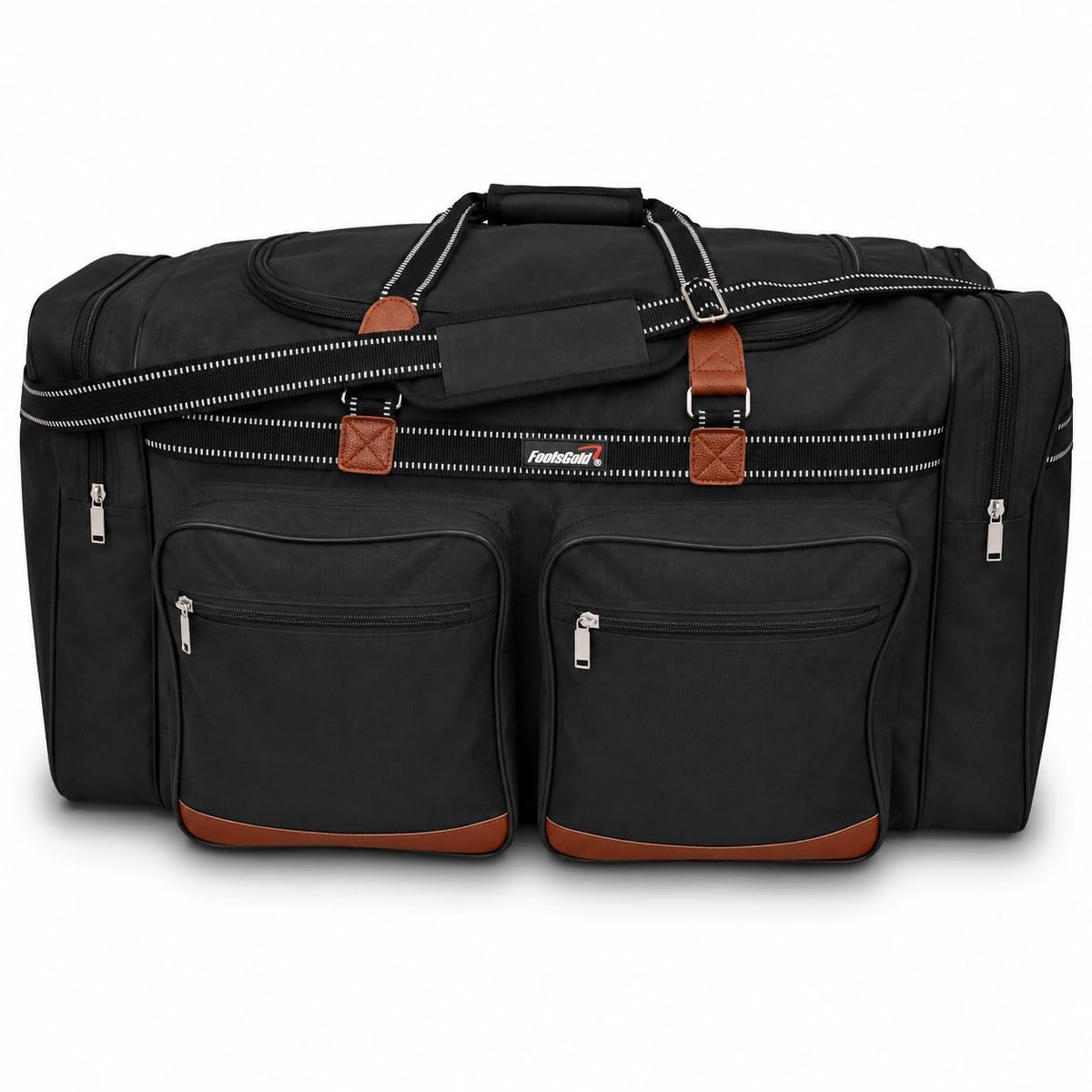 SnelShoppen - Extra Large 120L Reistas, Zwart, 120 Liter, Sterk Polyester, Ideaal voor Weekendjes Weg, Vakanties, Met Schouderband